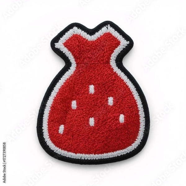 Fototapeta PatchGiftBag, PatchChristmas, PatchEmbroidery, PatchSewing, PatchHandmade, PatchCraft, PatchTextile, PatchNeedlework, PatchThread, PatchWeaving, PatchStitch, PatchApplique, PatchDecor, PatchPattern, P