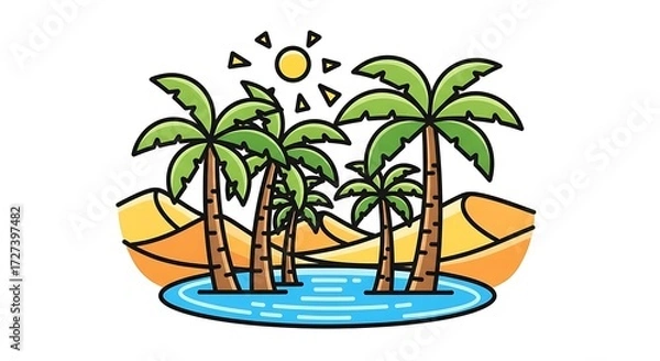 Obraz Oasis in the desert.