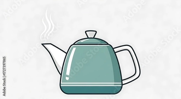 Obraz Teapot with steam.