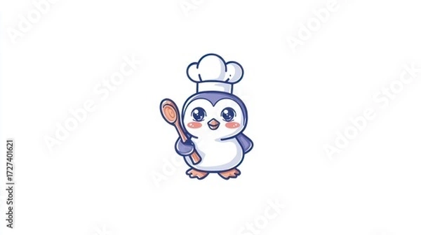 Obraz Cute penguin chef