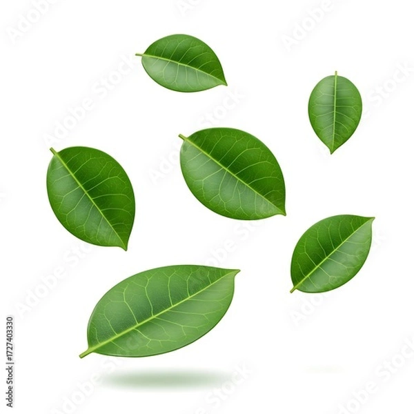 Fototapeta Natural Leaf Composition  Eco-Friendly Design Elemen