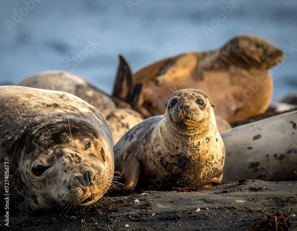 Obraz Seals resting on the beach