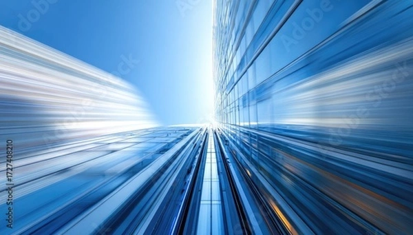 Fototapeta Modern building, dynamic motion