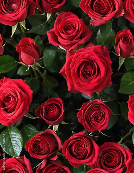 Obraz red roses background