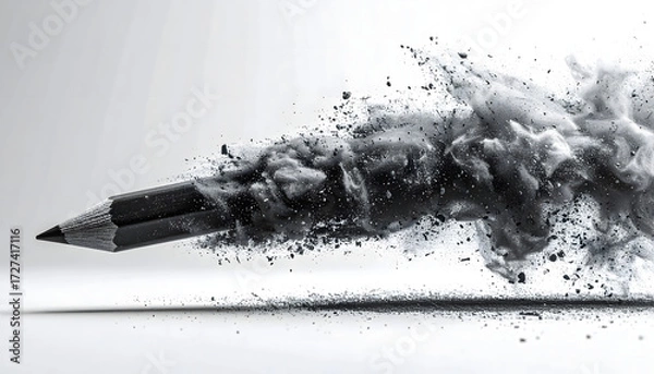 Obraz Black dust explosion effect