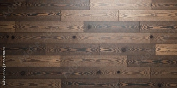 Fototapeta Dark Brown Wood Planks Arranged in a Horizontal Pattern, Ideal for Backgrounds and Textures