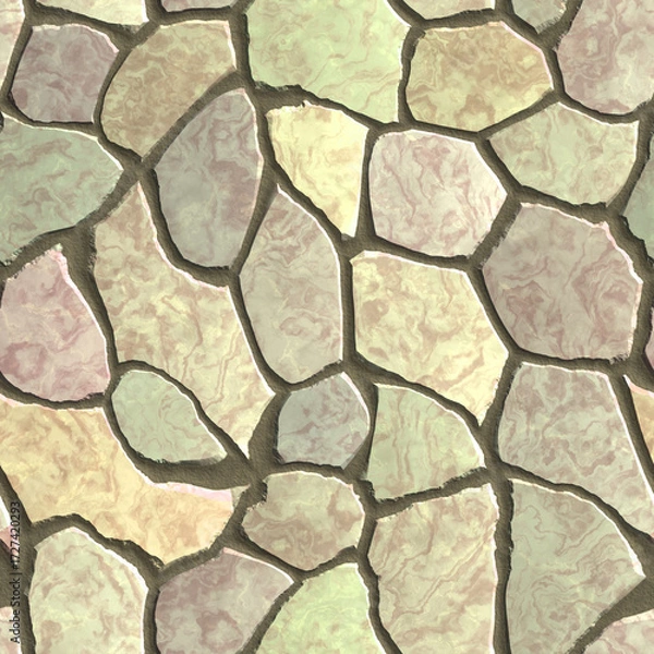 Fototapeta Texture of marble tiles. Marble floor with abstract layer effect.