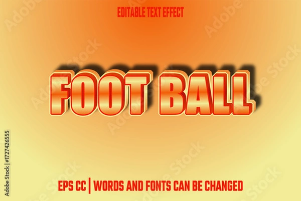 Obraz editable football text effect
