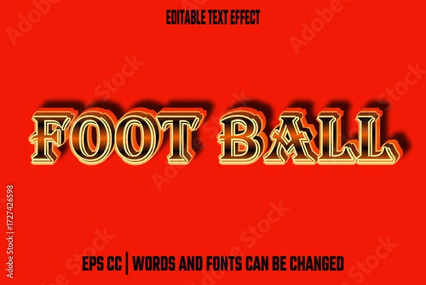Obraz editable football text effect
