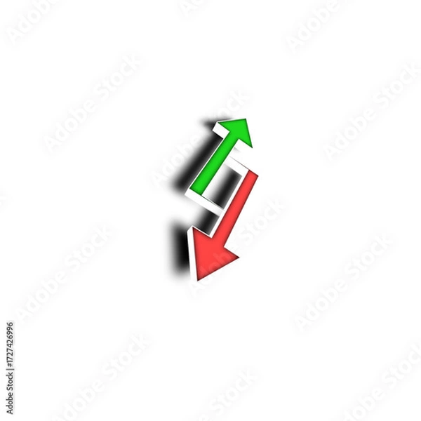 Fototapeta 3d arrow up and down 