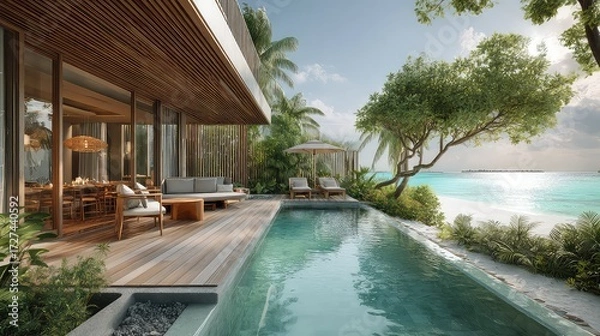 Obraz luxury swimming pool