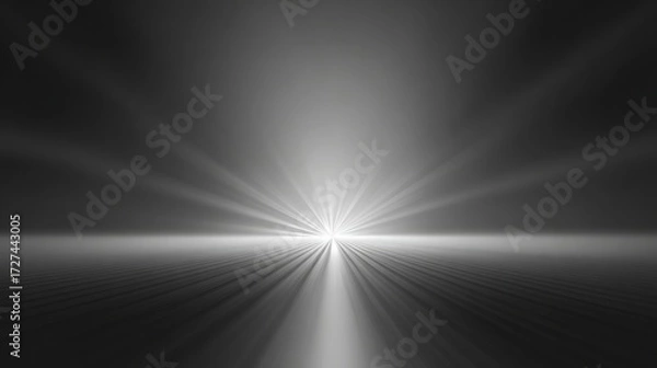 Fototapeta Monochrome gradient background with spotlight center, abstract yet elegant