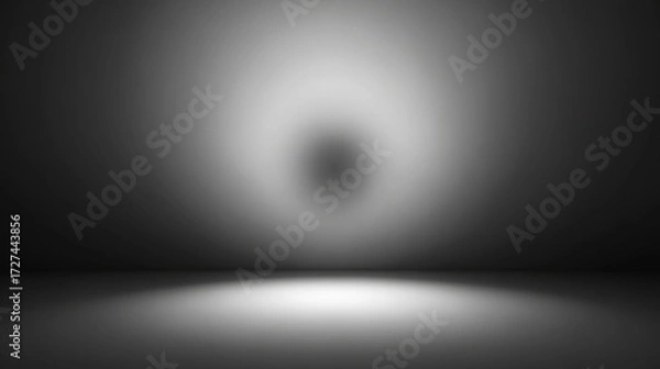 Fototapeta Monochrome gradient background with spotlight center, abstract yet elegant
