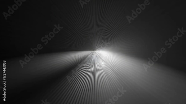 Fototapeta Monochrome gradient background with spotlight center, abstract yet elegant