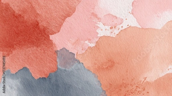 Fototapeta Muted coral pastel tone with gentle texture, perfect for design layering