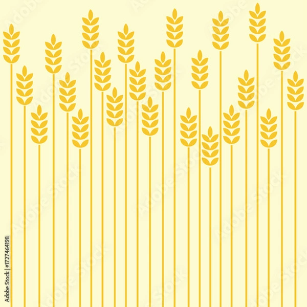 Obraz Minimal wheat vector graphic