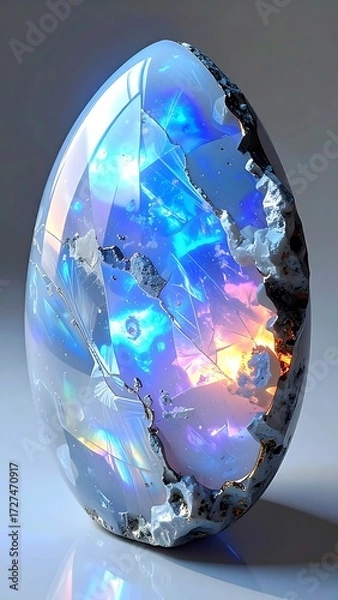Obraz Intricate, glowing gemstone egg