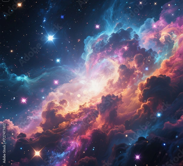 Obraz Colorful Galaxy Nebula Space Background