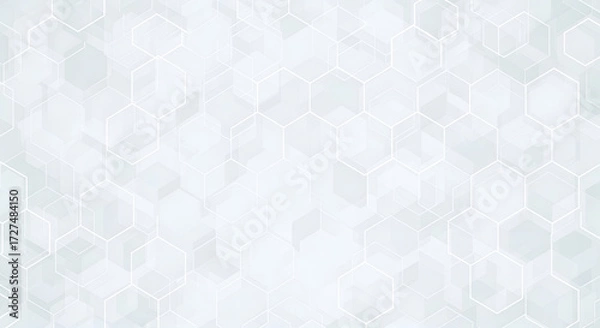 Fototapeta Modern geometric hexagonal background design with clean lines, perfect for tech, data, and business visuals