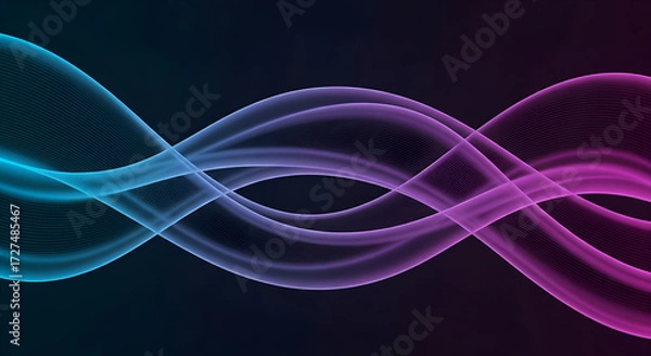 Fototapeta Dynamic abstract wave design with vibrant colors creating a modern and elegant digital art piece