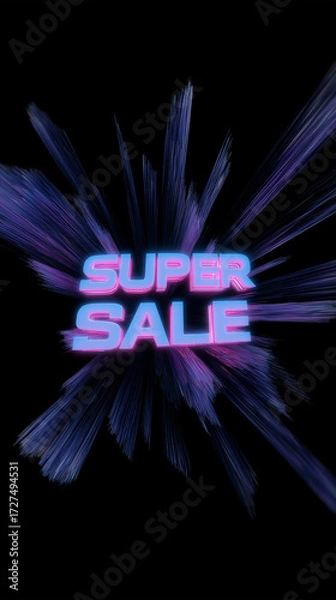 Fototapeta Online shopping  sales discount black friday cyber monday slogan text advertisements vertical background