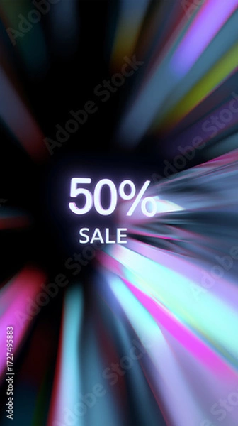 Fototapeta Online shopping  sales discount black friday cyber monday slogan text advertisements vertical background