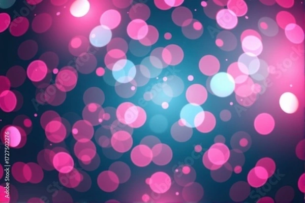Fototapeta Shimmering pink and magenta bokeh background, perfect for design projects needing a vibrant, dreamy aesthetic, colorful, holiday, festive