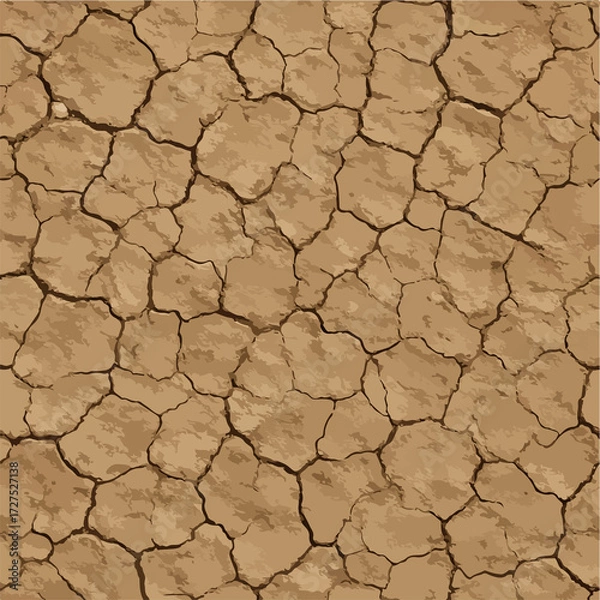 Obraz Cracked Dry Earth Texture Surface Background Pattern For Design And Art