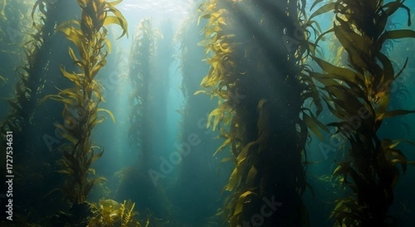 Obraz Kelp Forest Sunlight. (4)