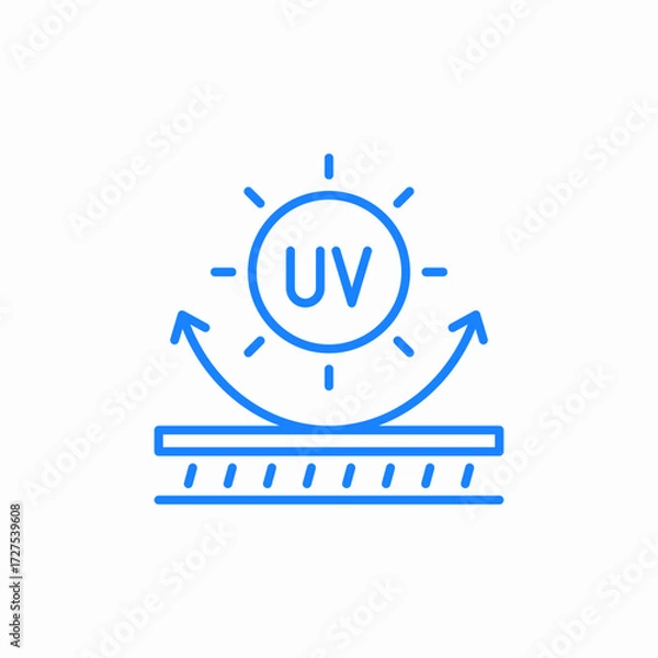 Obraz uv resistant surface icon sign vector
