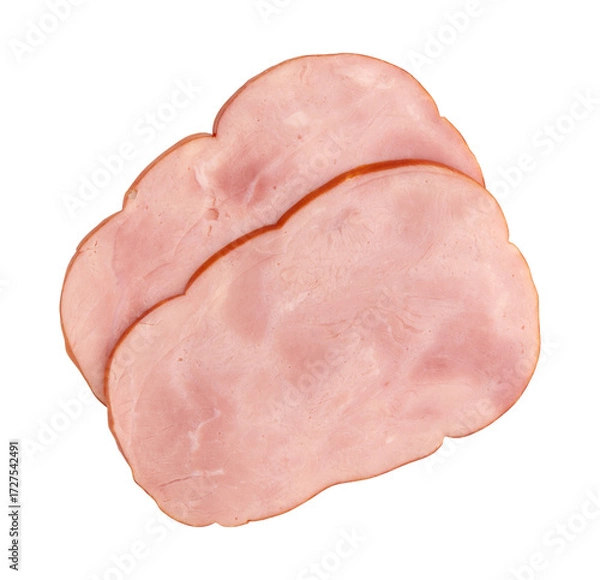 Obraz cooked and smoked ham isolated