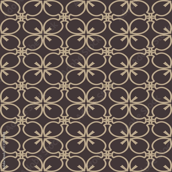 Fototapeta brown geometric vintage seamless pattern vector design art
