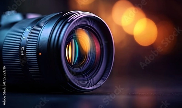 Fototapeta Camera Lens Focusing With Blurred Background