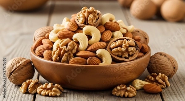 Obraz Assorted nuts in bowl.