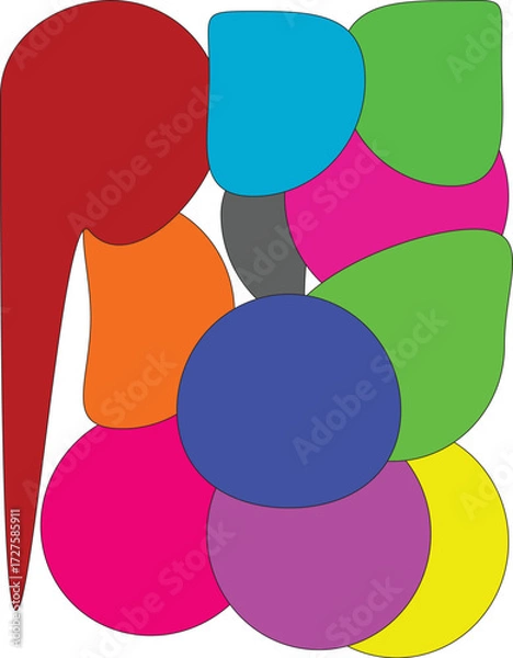 Fototapeta vector illustration of a circle | abstract colorful background