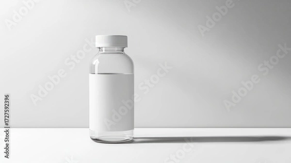 Obraz Blank Glass Bottle Mockup: Minimalist Product Presentation