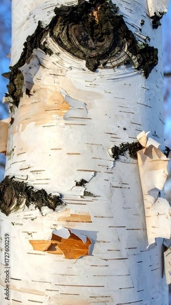 Obraz Close-up birch tree bark