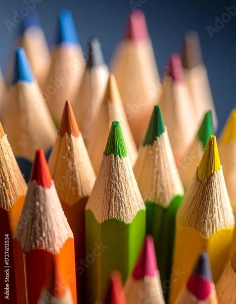Obraz Close-up colorful pencils