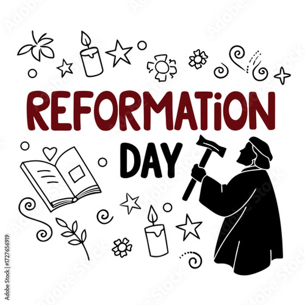 Obraz REFORMATION DAY vector illustration