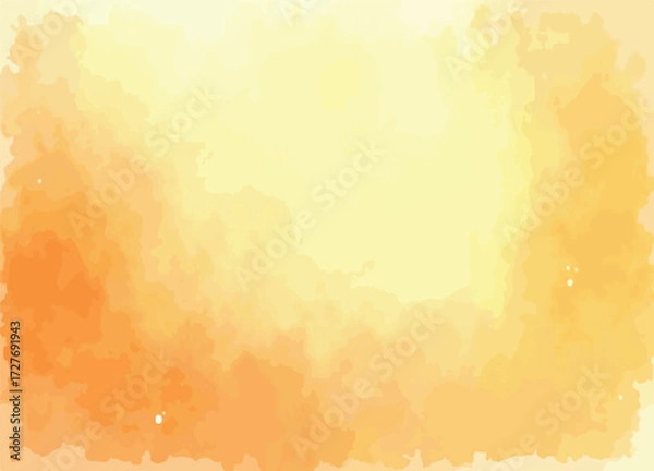 Fototapeta Harmonious warm watercolor backdrop with subtle splatters