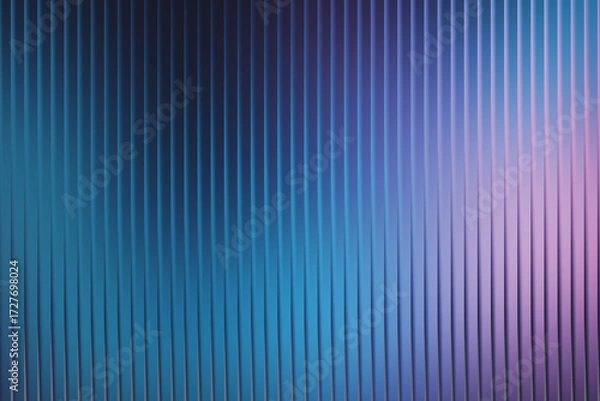 Fototapeta Illustration of abstract striped background with blue, purple, and pink hues creating a dynamic and visually appealing texture that evokes a sense of depth and movement
