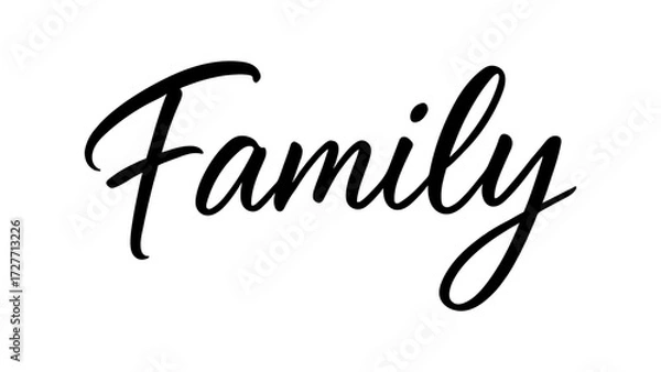 Fototapeta Elegant script calligraphy for family-themed designs