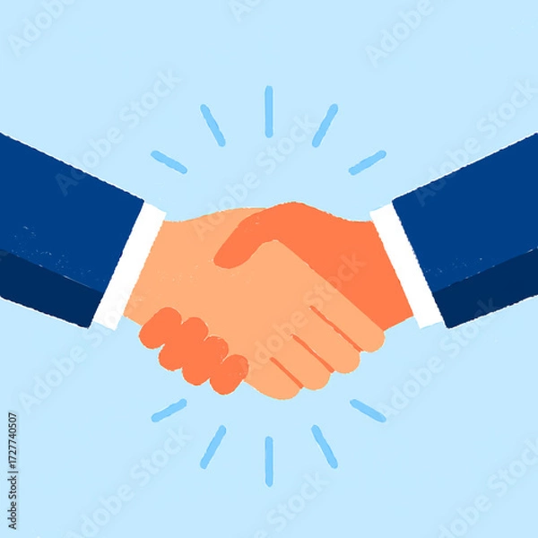 Fototapeta handshake vector illustration