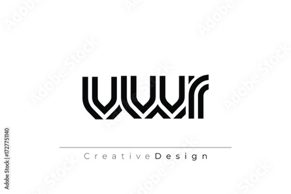 Fototapeta VWR Creative Unique Modern Letter Logo Design. Elegant Monogram Logo Design with Decorative Elements and Typography