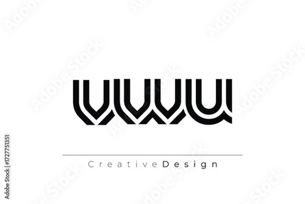 Fototapeta VWU Creative Unique Modern Letter Logo Design. Elegant Monogram Logo Design with Decorative Elements and Typography