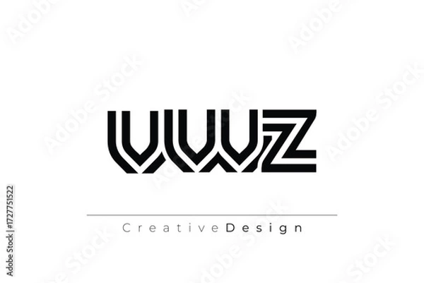 Fototapeta VWZ Creative Unique Modern Letter Logo Design. Elegant Monogram Logo Design with Decorative Elements and Typography