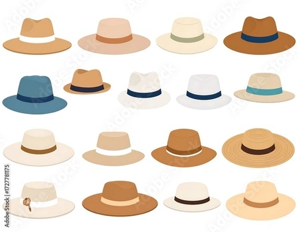 Fototapeta Collection of various hats (1)