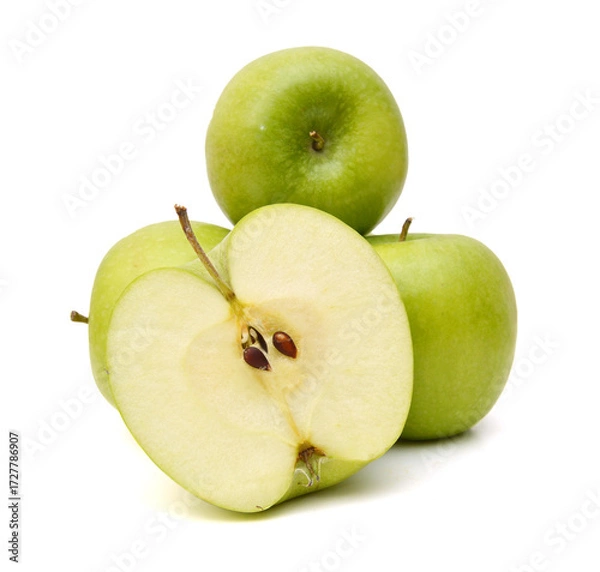 Obraz Green apple, isolated on white background