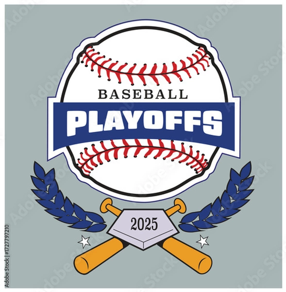 Obraz A baseball logo featuring the playoffs.