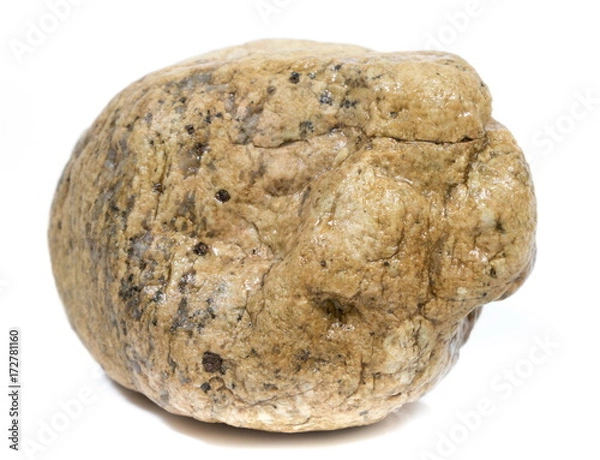 Fototapeta Single natural stone on white background